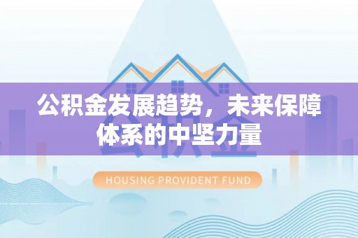 壮围公积金发展趋势，未来保障体系的中坚力量